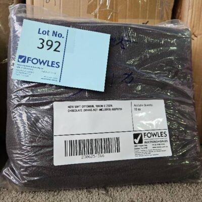 NEW SOFT OTTOMAN, 100CM X 25CM, CHOCOLATE (BEANS NOT INCLUDED) RRP9