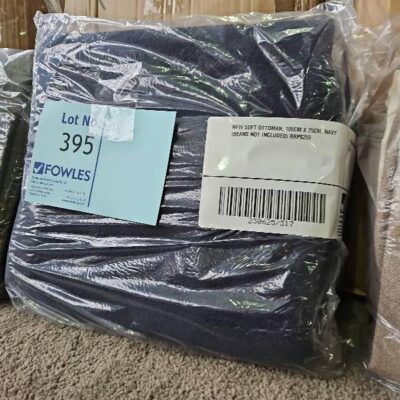 NEW SOFT OTTOMAN, 100CM X 25CM, NAVY (BEANS NOT INCLUDED) RRP9