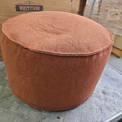 NEW SOFT OTTOMAN, 100CM X 25CM, RUST (BEANS NOT INCLUDED) RRP9