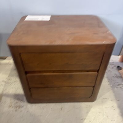NEW BOWER CURVED 3 DRAWER BEDSIDE TABLE AU1218