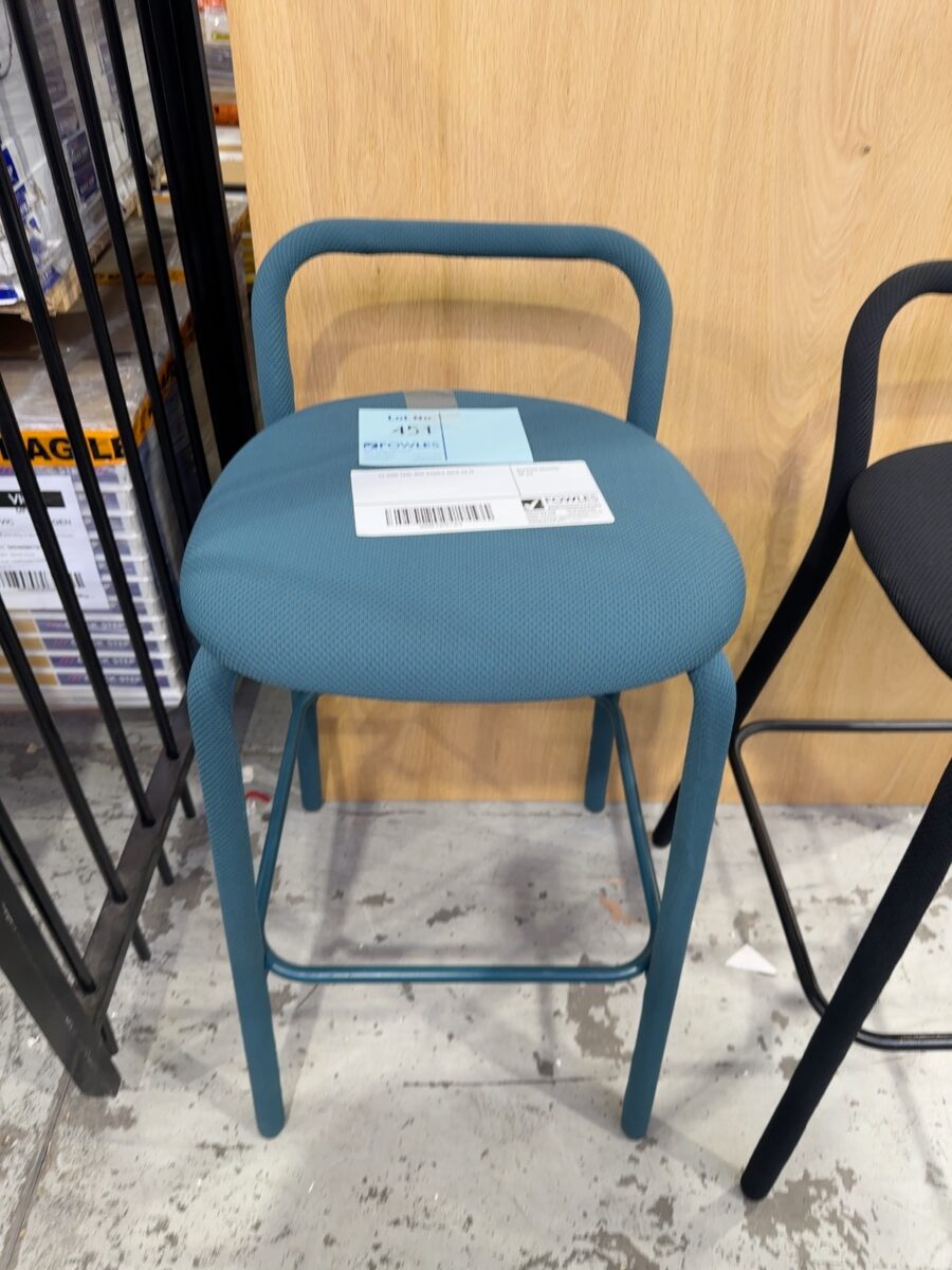 EX HIRE TEAL BAR STOOLS SOLD AS IS