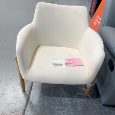 EX STAGING - WHITE CHAIR, SOLD AS IS