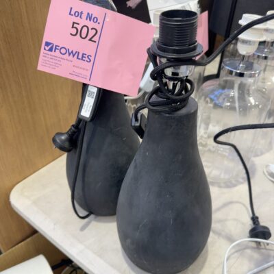 EX STAGING - BLACK LAMP, SOLD AS IS