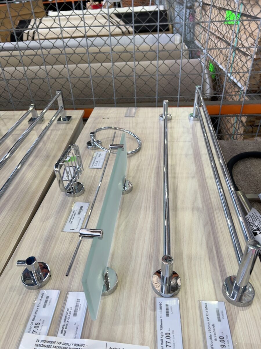 EX SHOWROOM TAP DISPLAY BOARDS - BRASSHARDS BATHROOM ACCESSORIES SOLD AS IS