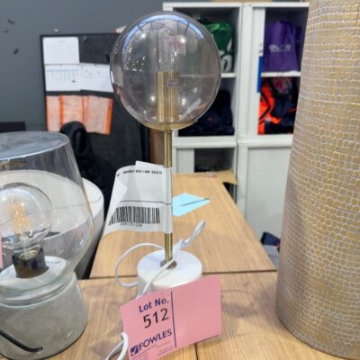 EX STAGING - MARBLE BASE LAMP, SOLD AS IS