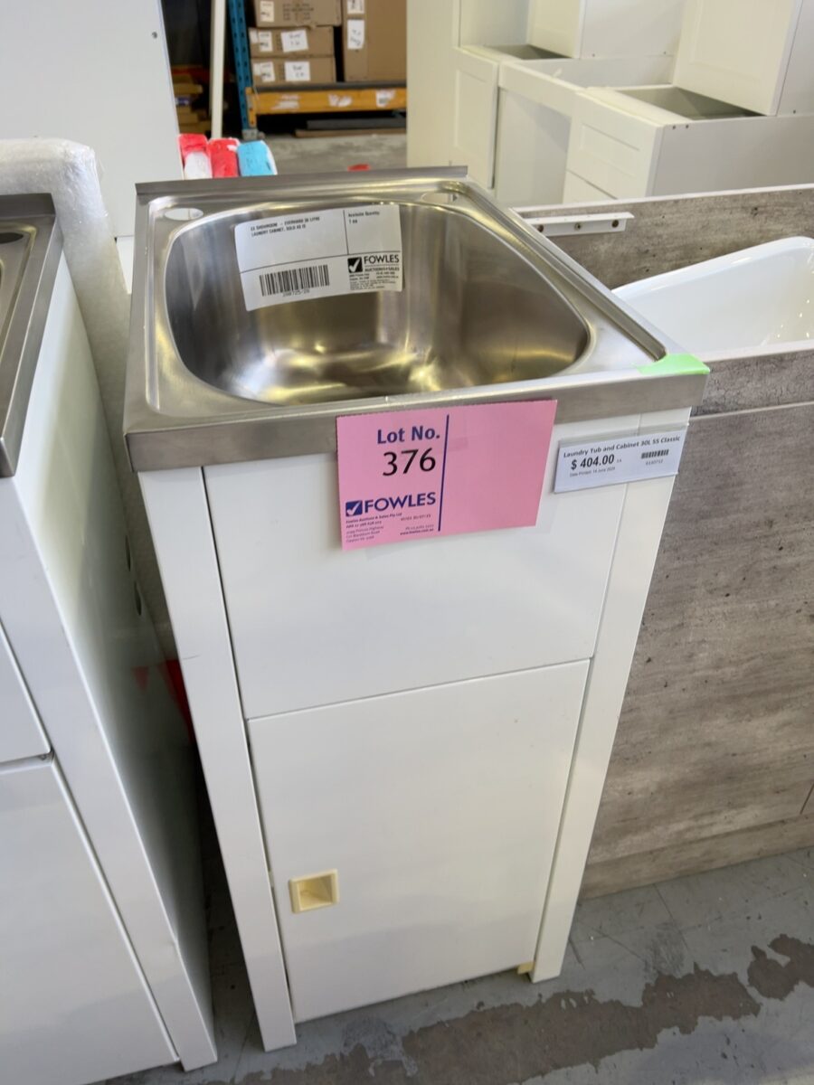 EX SHOWROOM  - EVERHARD 30 LITRE LAUNDRY CABINET, SOLD AS IS