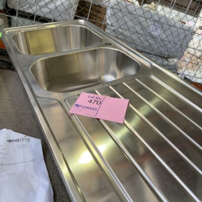 EX SHOWROOM DISPLAY - BLANCO S/STEEL DOUBLE BOWL SINK SOLD AS IS