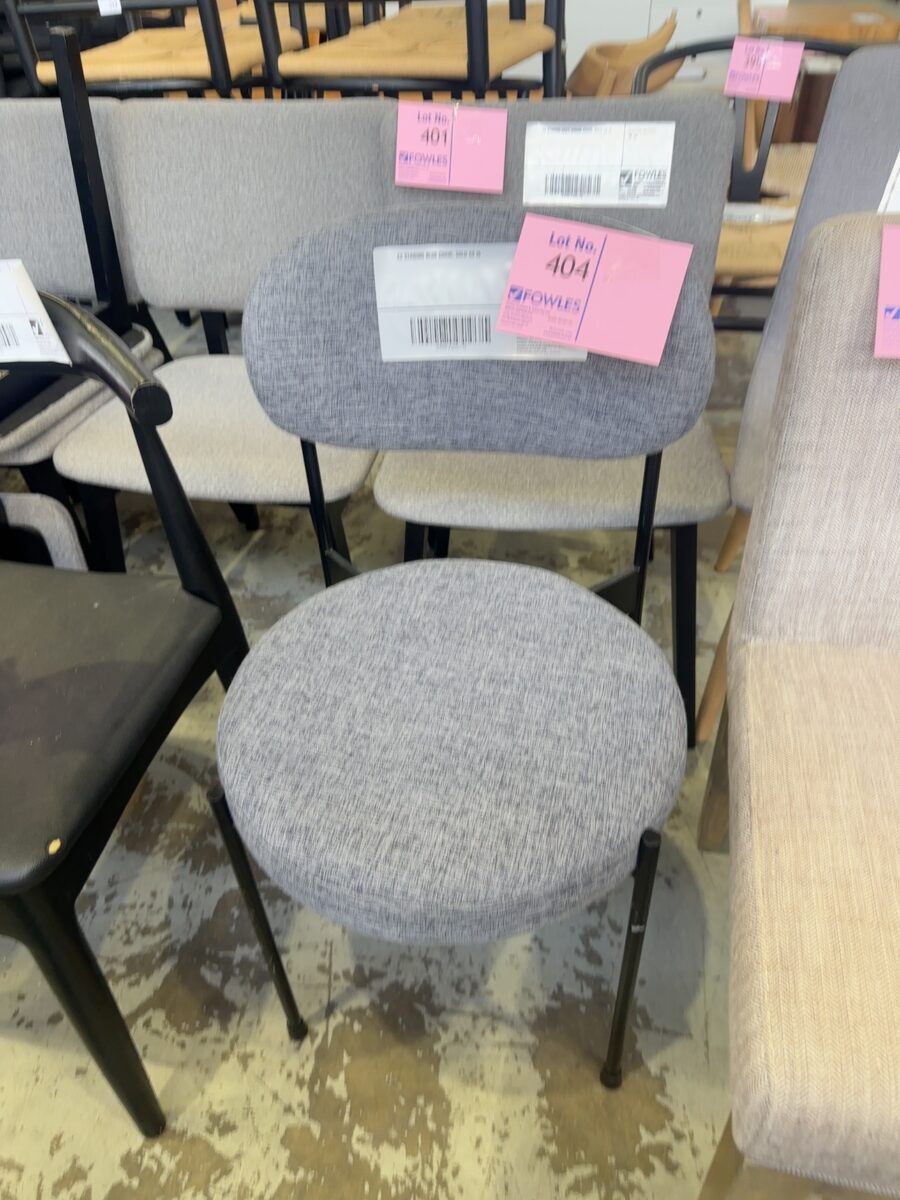 EX STAGING BLUE CHAIR, SOLD AS IS