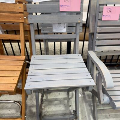 NEW BOX CONTAINING 2 X SOFIA TIMBER FOLDING BAR CHAIR, ACACIA TIMBER, DUSK GREY - SOFIA BAR CHAIR DUSK GREY 673862