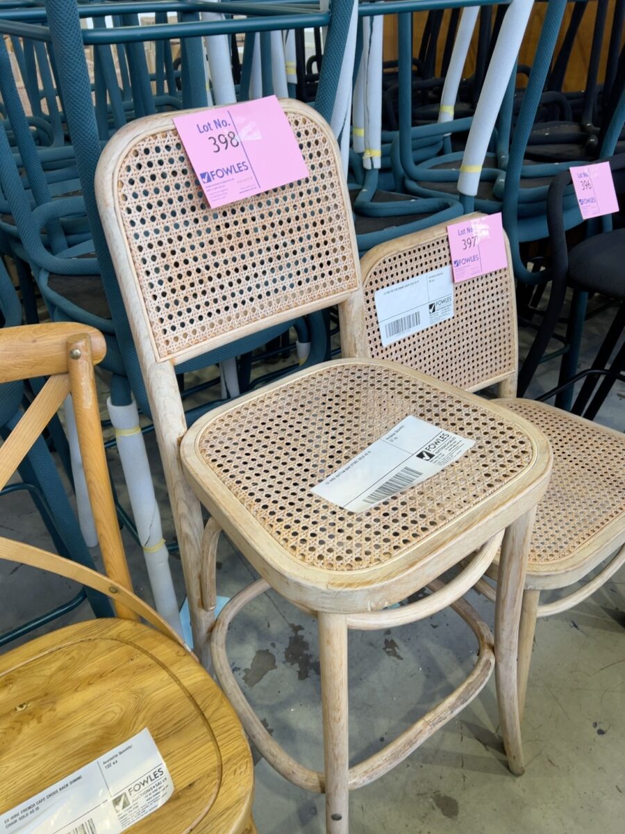 EX HIRE RATTAN BAR STOOL SOLD AS IS