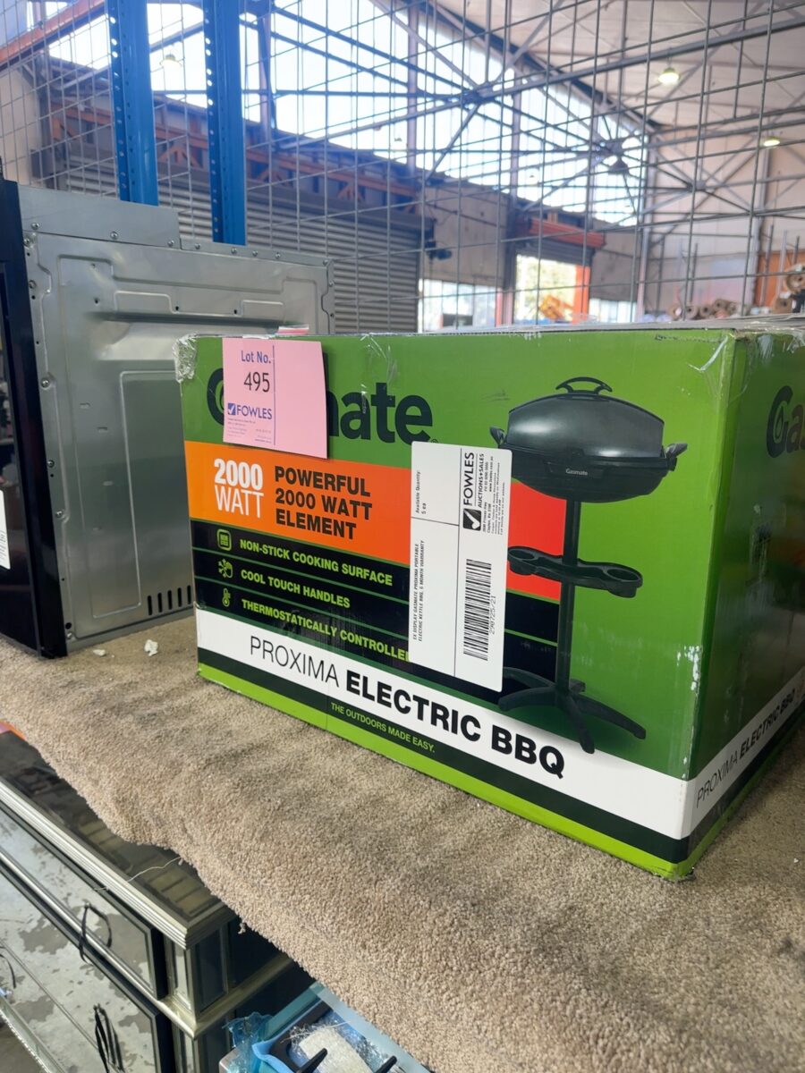 EX DISPLAY GASMATE PROXIMA PORTABLE ELECTRIC KETTLE BBQ, 6 MONTH WARRANTY RRP $219