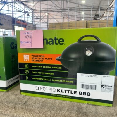 EX DISPLAY GASMATE BQE328 PORTABLE ELECTRIC KETTLE BBQ, 6 MONTH WARRANTY RRP9