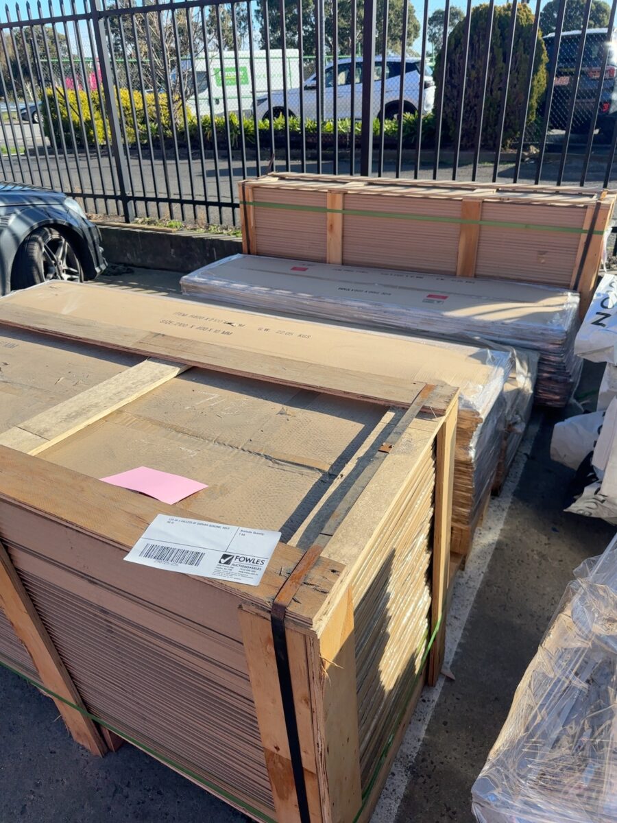 LOT OF 5 PALLETS OF SHOWER SCREENS, SOLD AS IS