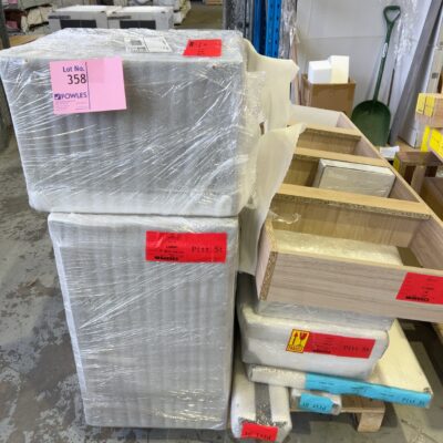 PALLET OF KICKERS AND CABINETRY AND SOLD AS IS