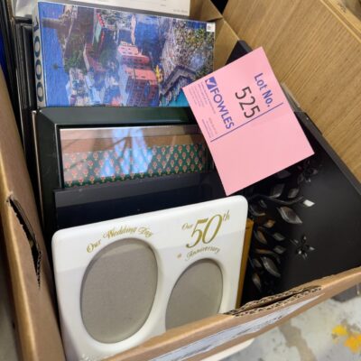 SECONDHAND - BOX OF ASSORTED PHOTO FRAMES, SOLD AS IS