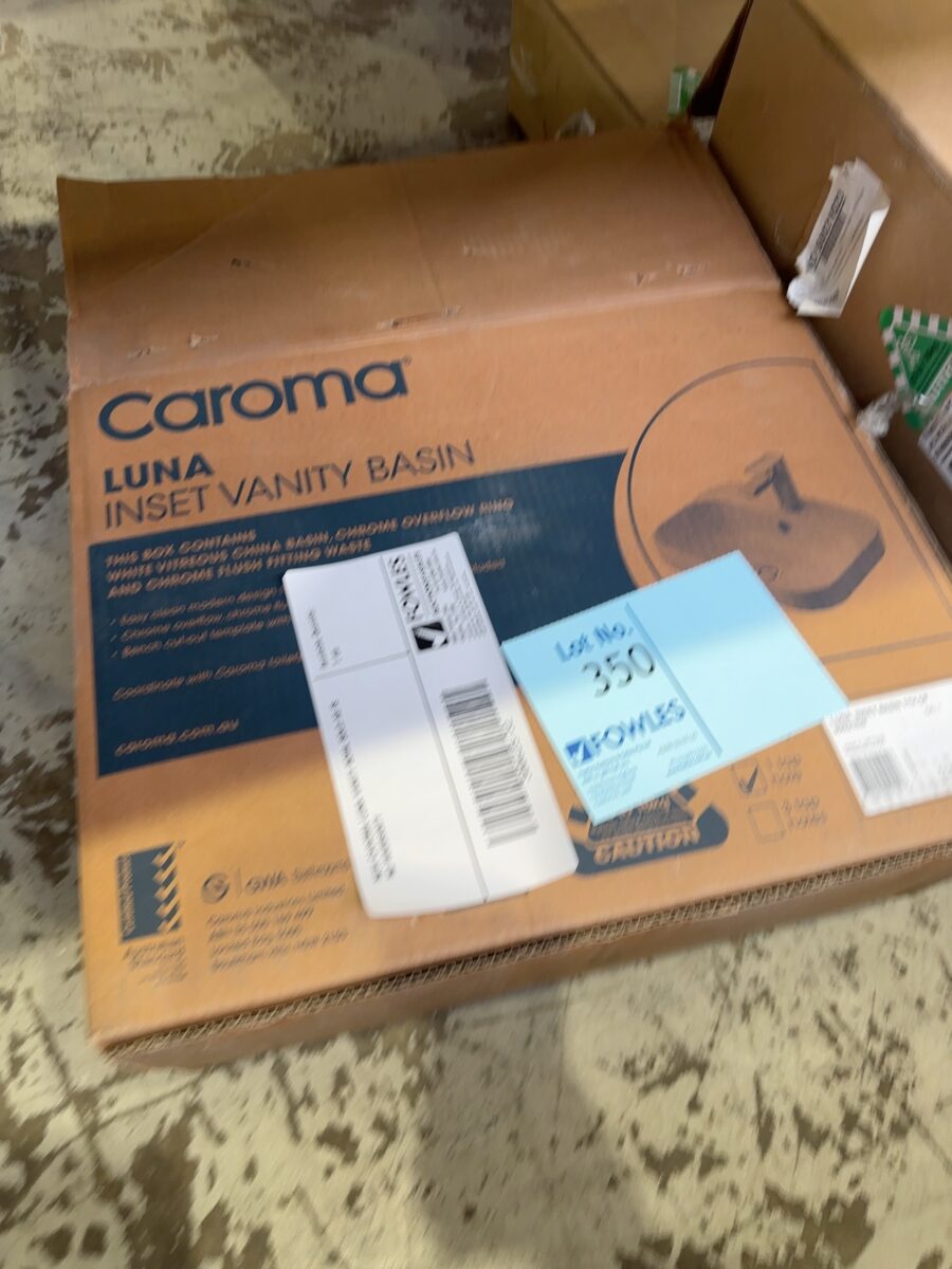 NEW CAROMA LUNA VANITY BOWL SOLD AS IS NO WARRANTY