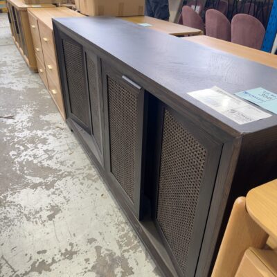 EX DISPLAY ADLEY JAPAN BLACK 1800MM BUFFETT, RATTAN & HERRINGBONE DESIGN SOLD AS IS **FRONT RIGHT CORNER DAMAGED**