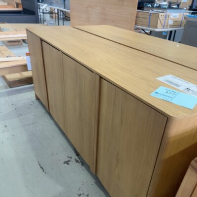 EX DISPLAY ERIN OAK NATURAL 1800MM BUFFET WITH TIMBER HANDLES RRP95 SOLD AS IS