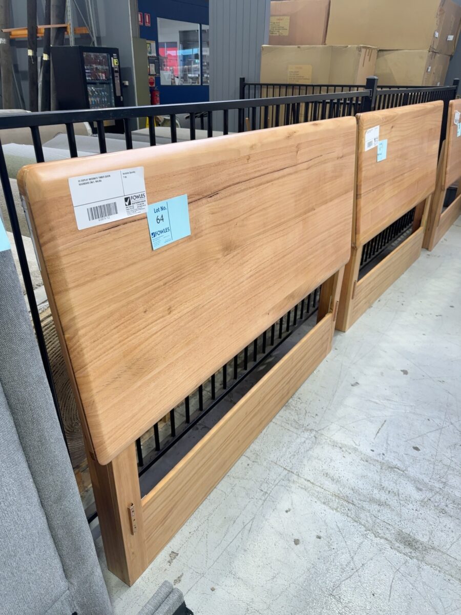 EX DISPLAY MESSMATE TIMBER QUEEN HEADBOARD ONLY, MALIBU