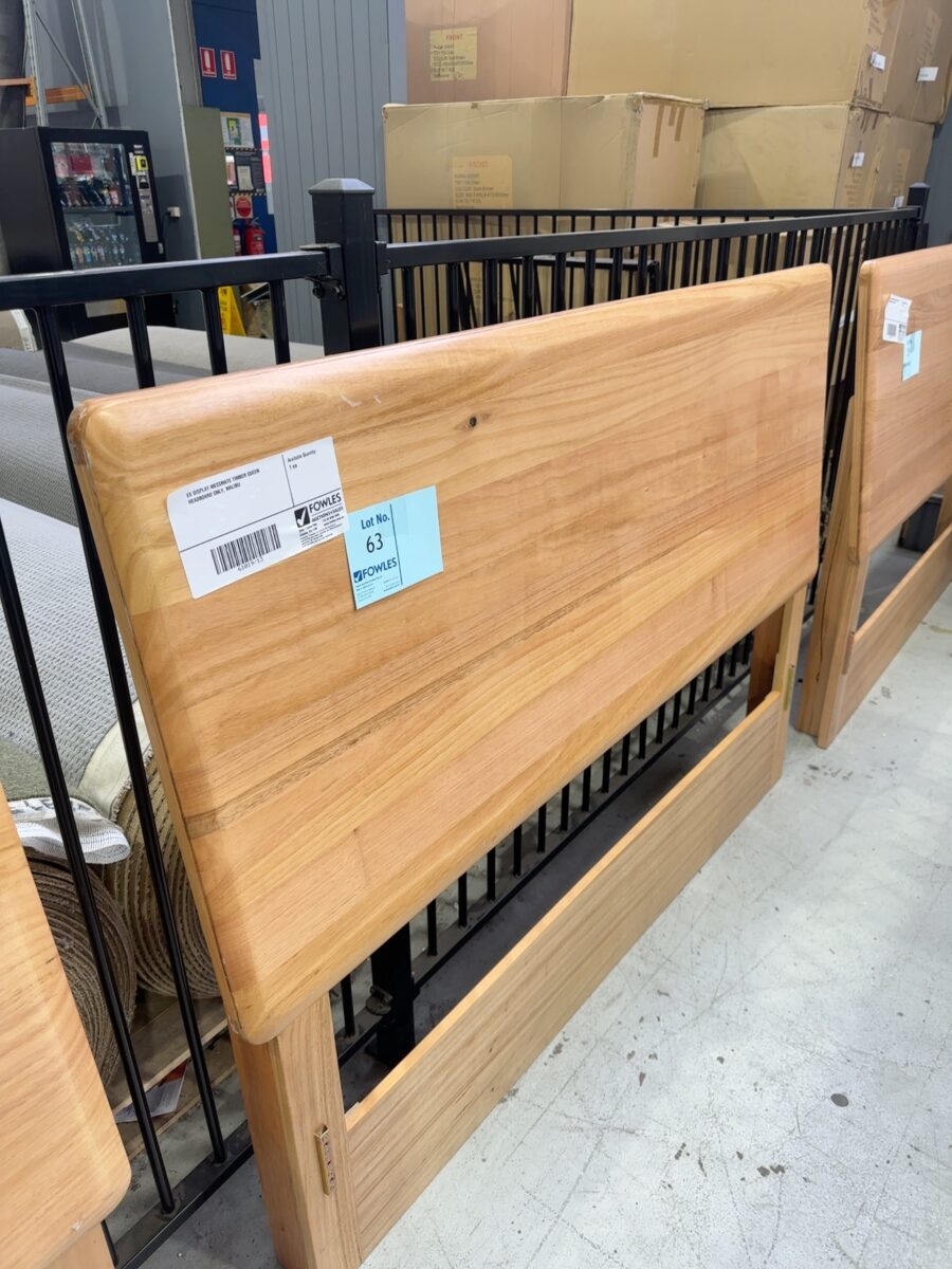 EX DISPLAY MESSMATE TIMBER QUEEN HEADBOARD ONLY, MALIBU