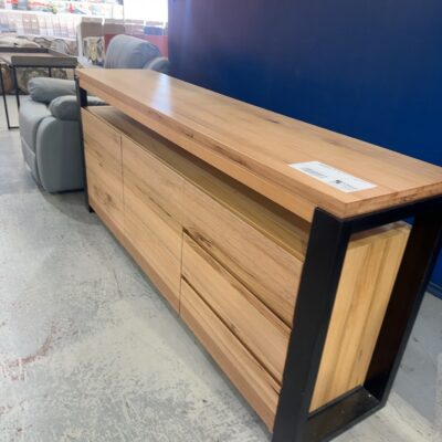 NEW DUNSBOROUGH MARRI TIMBER BUFFET, 1800MM SOLD AS IS