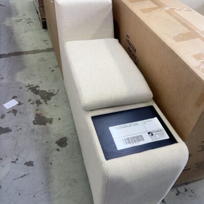 NEW SECTION OF COUCH - AMALFI NATURAL LINEN SOFA CONSOLE/STORAGE - SOLD AS IS