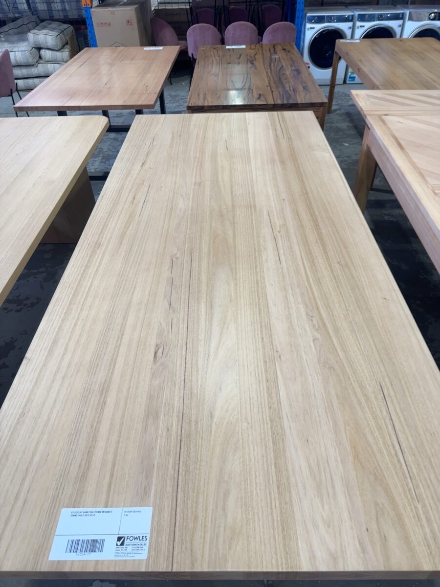EX DISPLAY HAMILTON 2700MM MESSMATE DINING TABLE SOLD AS IS