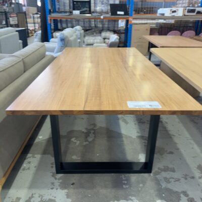 EX DISPLAY LUCA MARRI NATURAL 2400MM DINING TABLE SOLD AS IS