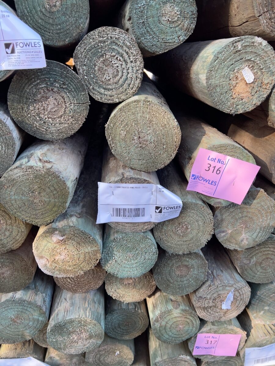150-175MM TREATED PINE POLES-20/3.0