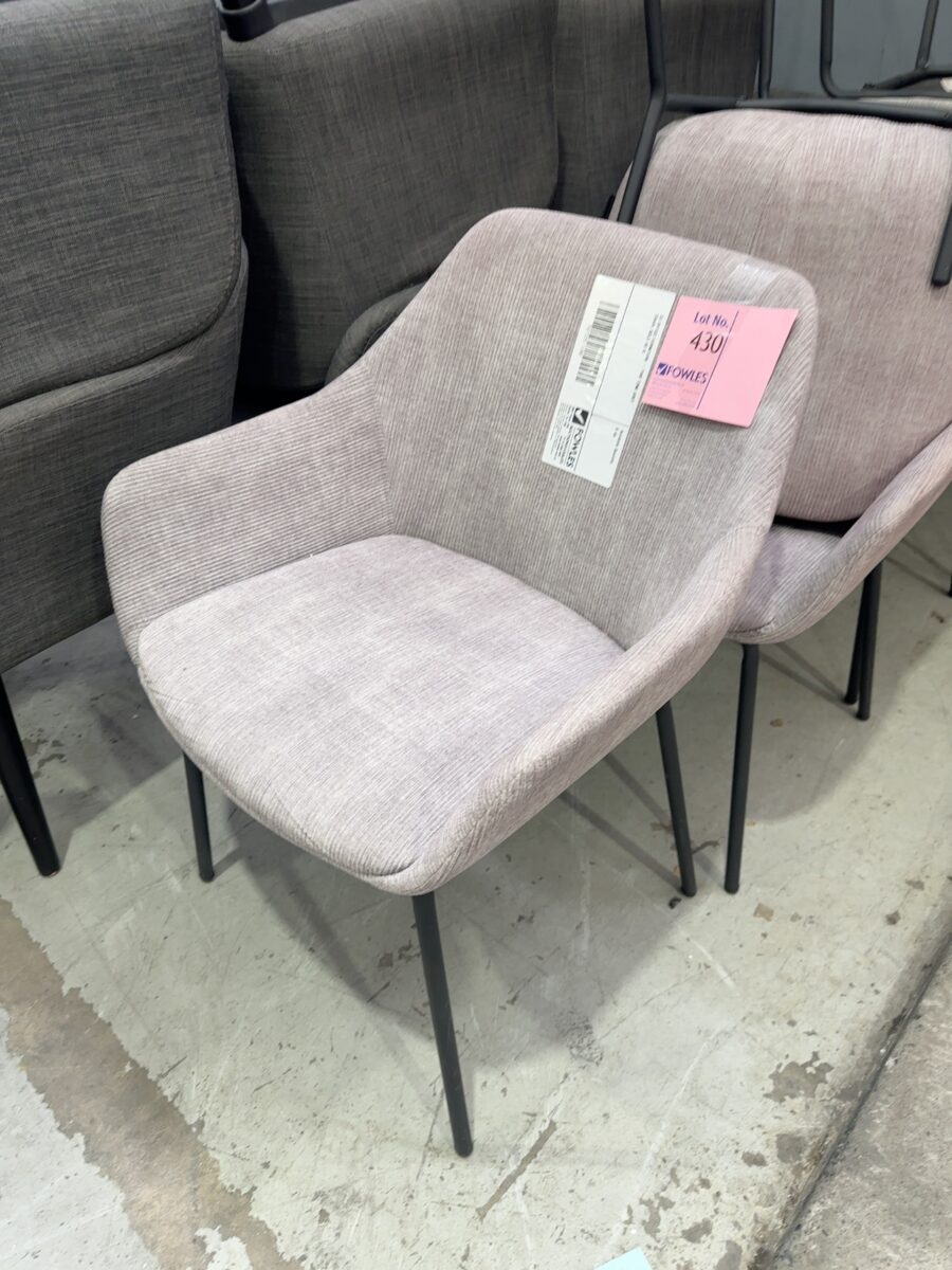 EX OFFICE FURNITURE - TWO TONE GREY CHAIR, SOLD AS IS