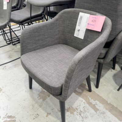 EX OFFICE FURNITURE - DARK GREY ARMCHAIR, SOLD AS IS