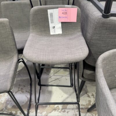 EX OFFICE FURNITURE - DARK GREY BAR CHAIR, SOLD AS IS