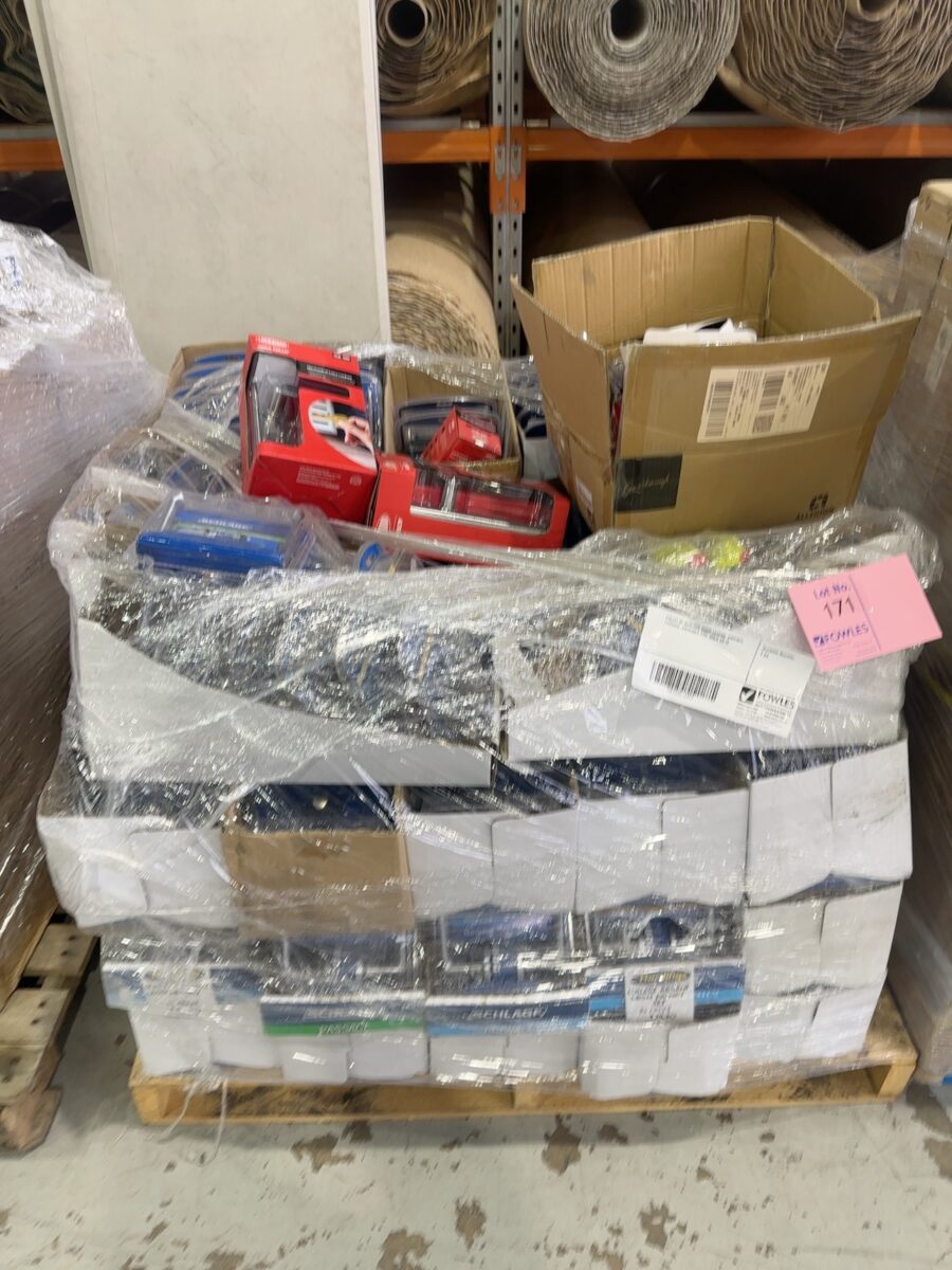 PALLET OF SCHLAGE DOOR LEVERS, PRIVACY, PASSAGE, ENTRANCE ETC, SOLD AS IS