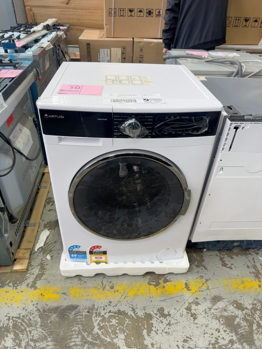 NEW ARTUSI AWM1814W 8KG FRONT LOAD WASHING MACHINE SOLD AS IS NO WARRANTY