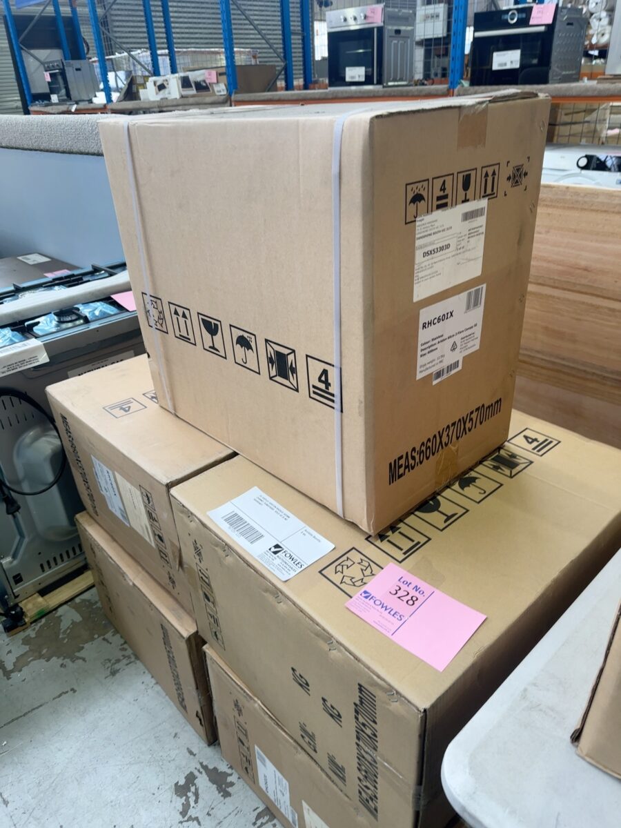 NEW ARISTON RHC60IX 600MM CHIMNEY RANGEHOOD  SOLD AS IS NO WARRANTY