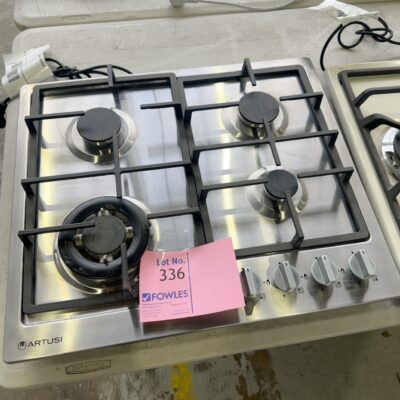 EX DISPLAY ARTUSI 600MM GAS COOKTOP -SOLD AS IS NO WARRANTY
