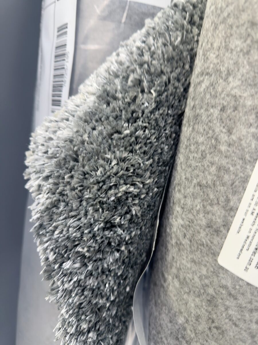 NEW EX DISPLAY GREY SHAGGY RUG, 160CM X 230CM MADE IN BELGIUM RRP$699