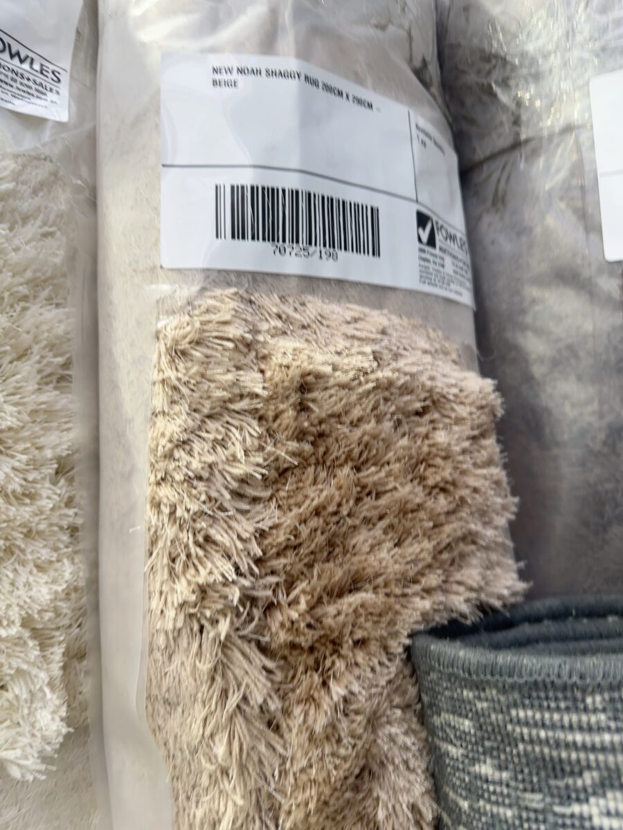NEW NOAH SHAGGY RUG 200CM X 290CM - BEIGE