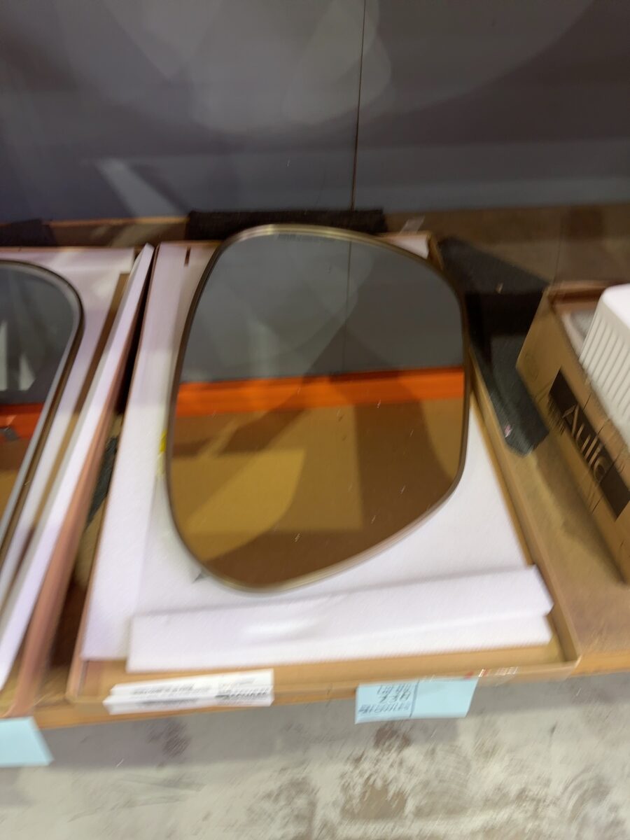 TARCOOLA ASYMMETRIC LED MIRROR BRUSHED NICKEL, 553 MM X 903MM RRP$1025 LMTAR-550-BN