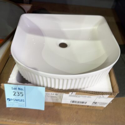 AULIC CRYUS MATTE WHITE ARCH ABOVE COUNTER BASIN, WITH V GROOVE SURFACE XECB102MW RRP5