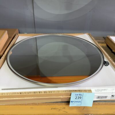 AULIC WINDSOR LED ROUND MIRROR WITH BRUSHED NICKEL FRAME 903MM RRP5 LMWIN-900BN
