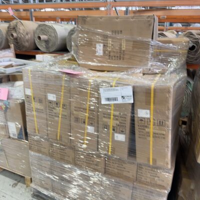 PALLET OF BATHROOM ACCESSORIES & TAPWARE, INCLUDING TOWEL RINGS & BOXES OF SHOWER MIXERS WITH DIVERTER, SOLD AS IS