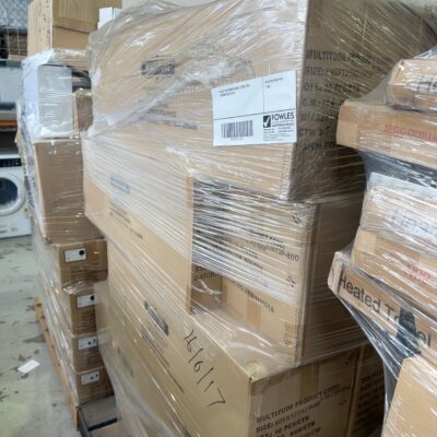 PALLET OF 800MM DOUBLE TOWEL RAIL CHROME SOLD AS IS