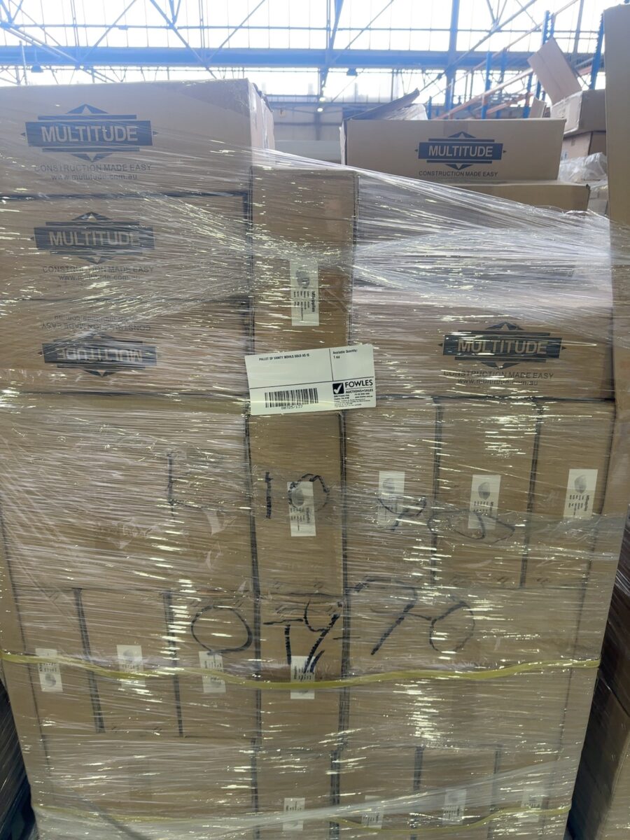 PALLET OF VANITY BOWLS SOLD AS IS