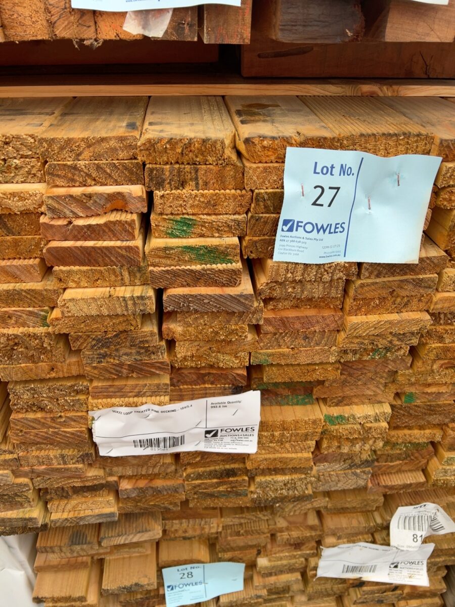 90X22 LOSP TREATED PINE DECKING-184/5.4