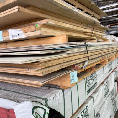 PACK OF ASST'D CEMENT SHEETS, PARTICLEBOARD, CLADDING SHEETS ETC