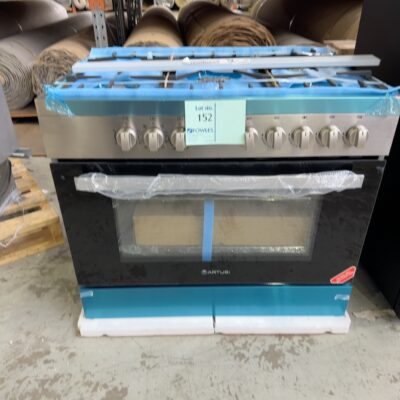 NEW ARTUSI 900MM DUAL FUEL FREESTANDING OVEN CAFG90X, 12 MONTH WARRANTY