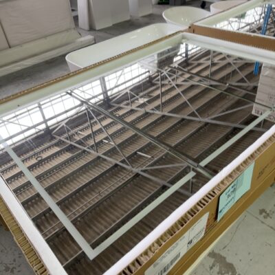 NEW SHAVING CABINET LIGHT OAK & MATTE WHITE, 1200MM X 750MM, LED PSH-12075A8 **DEFECT LED LIGHT, NO WARRANTY**