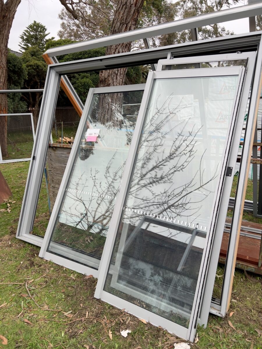 2400X2700 ALUMINIUM SLIDING DOOR UNIT WITH FLYSCREENS