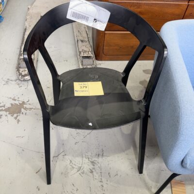 EX STAGING HIRE - BLACK CHAIR, SOLD AS IS